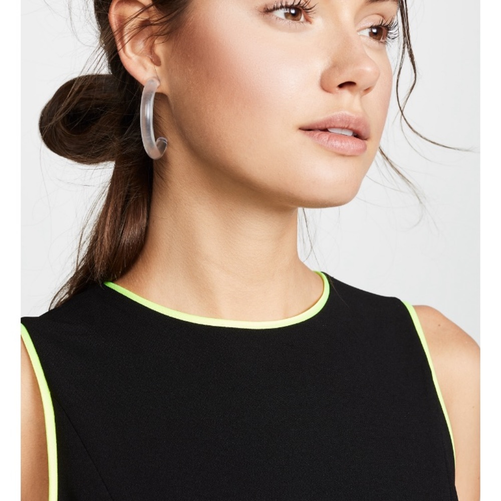Black Alice & Olivia Dress w Neon Trim - Picture 3 of 7